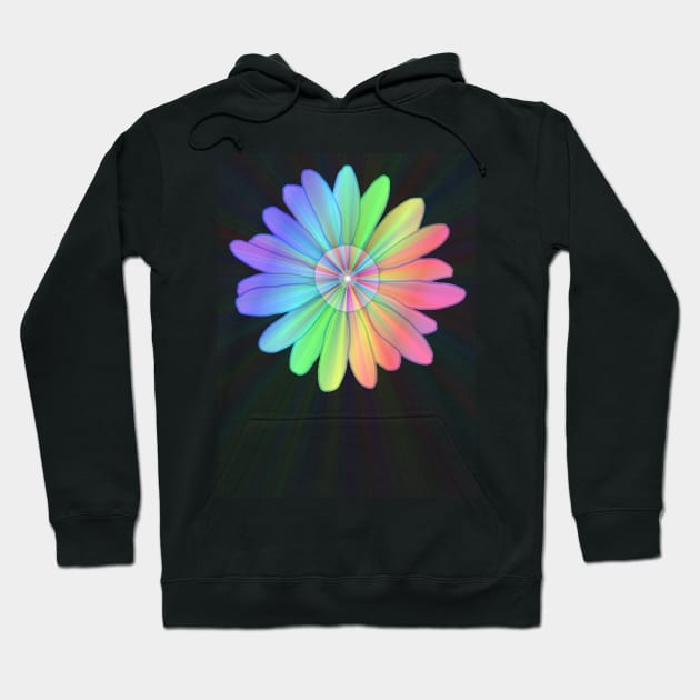 Supernova Rainbow Flower Hoodie by Art by Deborah Camp